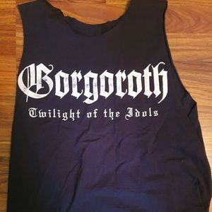 Vintage Gorgoroth sleeveless tee black metal darktrone mayhem